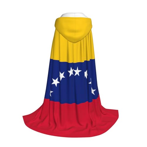 Yyoretp Kapuzenumhang mit Flagge von Venezuela, für Kinder mit Halloween, Weihnachten, Cosplay, Kapuzenumhang von Yyoretp