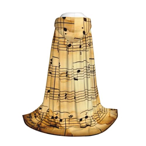 Yyoretp Kapuzenumhang mit Musiknoten-Druck für Kinder mit Halloween, Weihnachten, Cosplay, Kapuzenumhang Yyoretp Kapuzenumhang mit Musiknoten-Druck für Kinder mit Halloween, Weihnachten, Cosplay, Kapuzenumhang von Yyoretp