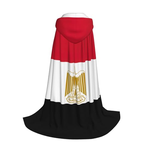 Yyoretp Kapuzenumhang mit ägyptischer Flagge, für Kinder, Halloween, Weihnachten, Cosplay, Kapuzenumhang von Yyoretp