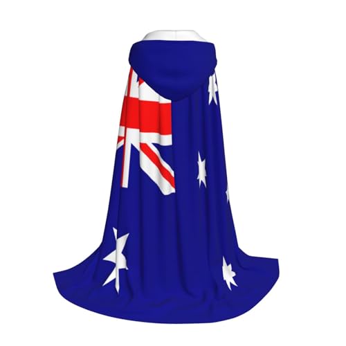 Yyoretp Kapuzenumhang mit australischer Flagge, für Kinder mit Halloween, Weihnachten, Cosplay, Kapuzenumhang von Yyoretp