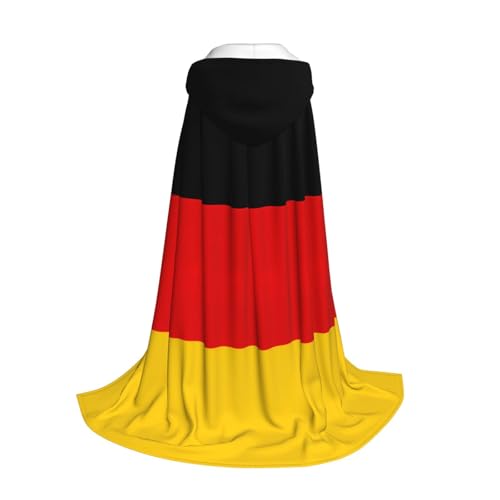 Yyoretp Kapuzenumhang mit deutscher Flagge, für Kinder mit Halloween, Weihnachten, Cosplay, Kapuzenumhang von Yyoretp