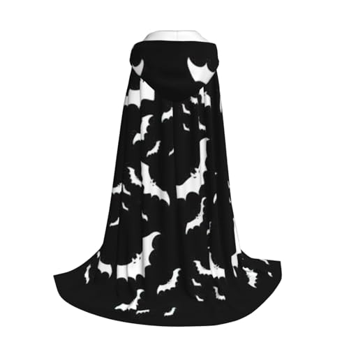 Yyoretp Kapuzenumhang mit fliegenden Fledermäusen für Kinder mit Halloween-Motiv, für Halloween, Weihnachten, Cosplay, Kapuzenumhang von Yyoretp