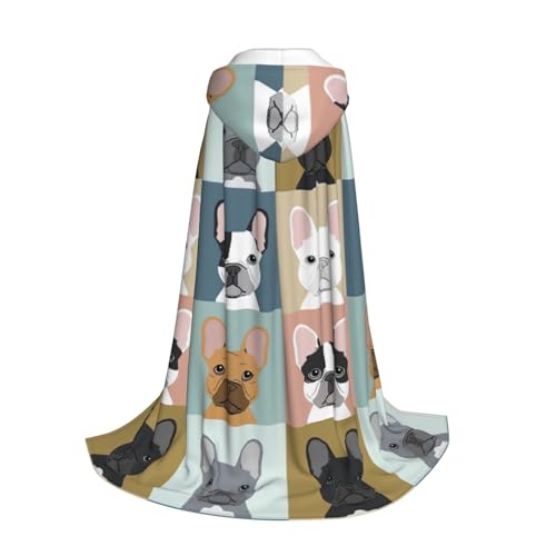 Yyoretp Kapuzenumhang mit französischer Bulldogge für Kinder mit Halloween, Weihnachten, Cosplay, Kapuzenumhang Yyoretp Kapuzenumhang mit französischer Bulldogge für Kinder mit Halloween, Weihnachten, Cosplay, Kapuzenumhang von Yyoretp