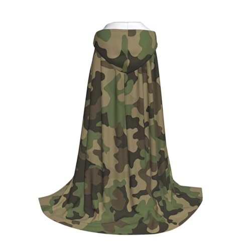 Yyoretp Kapuzenumhang mit grünem Camouflage-Muster für Kinder mit Halloween, Weihnachten, Cosplay, Kapuzenumhang Yyoretp Kapuzenumhang mit grünem Camouflage-Muster für Kinder mit Halloween, Weihnachten, Cosplay, Kapuzenumhang von Yyoretp