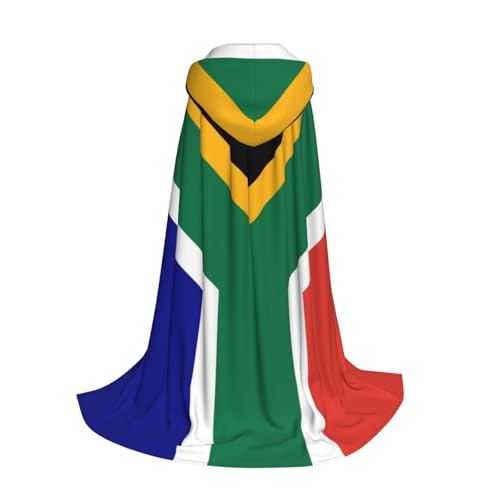 Yyoretp Kapuzenumhang mit südafrikanischer Flagge, für Kinder mit Halloween, Weihnachten, Cosplay, Kapuzenumhang von Yyoretp