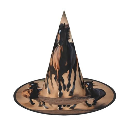 Yyoretp Laufende Pferde Druck Halloween Kostüm Hexenhut Erwachsene Karneval Cosplay Party Kostüm Zubehör Yyoretp Laufende Pferde Druck Halloween Kostüm Hexenhut Erwachsene Karneval Cosplay Party Kostüm Zubehör von Yyoretp