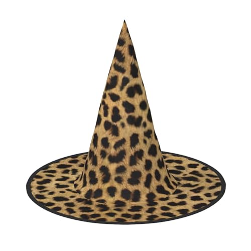 Yyoretp Leopardenmuster, Halloween-Kostüm, Hexenhut, Erwachsene, Karneval, Cosplay, Party, Kostümzubehör von Yyoretp