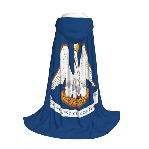 Yyoretp Louisiana Kapuzenumhang mit Staatsflagge, für Kinder mit Halloween, Weihnachten, Cosplay, Kapuzenumhang von Yyoretp