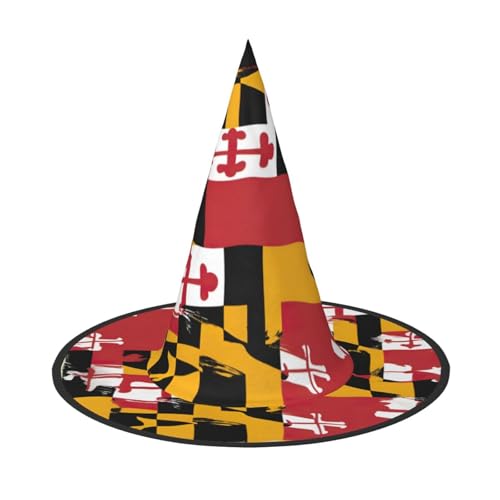 Yyoretp Maryland-Flagge, Druck, Halloween-Kostüm, Hexenhut, Erwachsene, Karneval, Cosplay, Party, Kostümzubehör Yyoretp Maryland-Flagge, Druck, Halloween-Kostüm, Hexenhut, Erwachsene, Karneval, Cosplay, Party, Kostümzubehör von Yyoretp