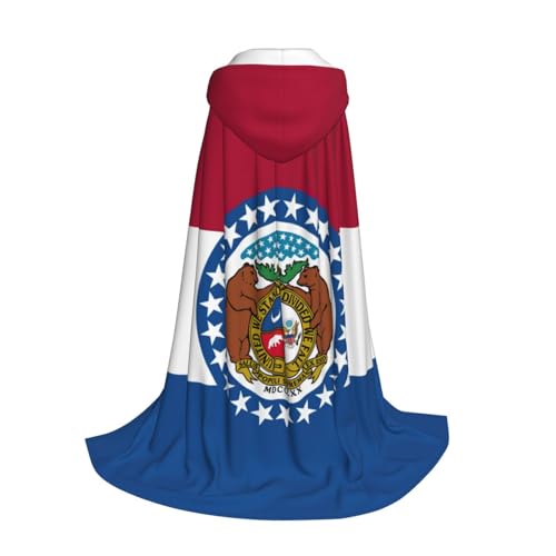 Yyoretp Missouri Kapuzenumhang mit Staatsflagge, für Kinder mit Halloween, Weihnachten, Cosplay, Kapuzenumhang von Yyoretp