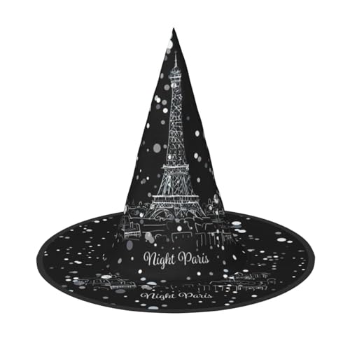 Yyoretp Nacht Paris Eiffelturm Druck Halloween Kostüm Hexenhut Erwachsene Karneval Cosplay Party Kostüm Zubehör Yyoretp Nacht Paris Eiffelturm Druck Halloween Kostüm Hexenhut Erwachsene Karneval Cosplay Party Kostüm Zubehör von Yyoretp