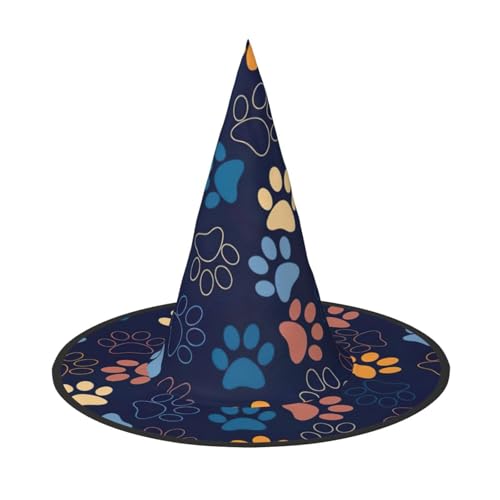Yyoretp Niedliches Hundepfotenabdruck-Halloween-Kostüm, Hexenhut, Erwachsene, Karneval, Cosplay, Party, Kostümzubehör Yyoretp Niedliches Hundepfotenabdruck-Halloween-Kostüm, Hexenhut, Erwachsene, Karneval, Cosplay, Party, Kostümzubehör von Yyoretp