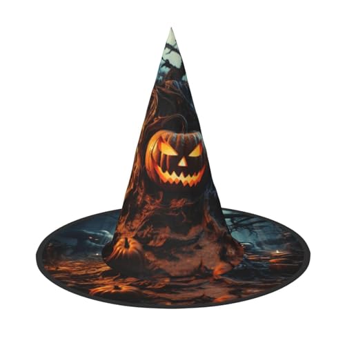 Yyoretp Orange Halloween Party Print Halloween Kostüm Hexenhut Erwachsene Karneval Cosplay Party Kostüm Zubehör von Yyoretp