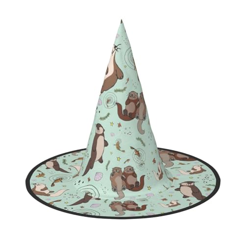 Yyoretp Otters Print Halloween Kostüm Hexenhut Erwachsene Karneval Cosplay Party Kostüm Zubehör Yyoretp Otters Print Halloween Kostüm Hexenhut Erwachsene Karneval Cosplay Party Kostüm Zubehör von Yyoretp