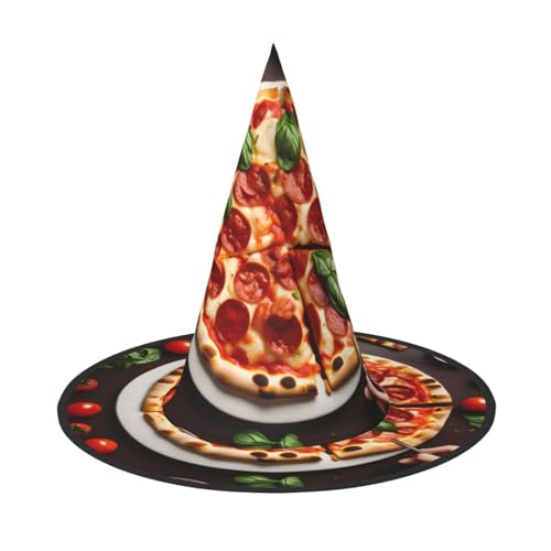Yyoretp Pizza Food Print Halloween Kostüm Hexenhut Erwachsene Karneval Cosplay Party Kostüm Zubehör Yyoretp Pizza Food Print Halloween Kostüm Hexenhut Erwachsene Karneval Cosplay Party Kostüm Zubehör von Yyoretp