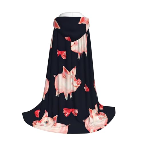 Yyoretp Roter Kapuzenumhang mit süßem Schweinchen-Aufdruck für Kinder mit Halloween, Weihnachten, Cosplay, Kapuzenumhang Yyoretp Roter Kapuzenumhang mit süßem Schweinchen-Aufdruck für Kinder mit Halloween, Weihnachten, Cosplay, Kapuzenumhang von Yyoretp