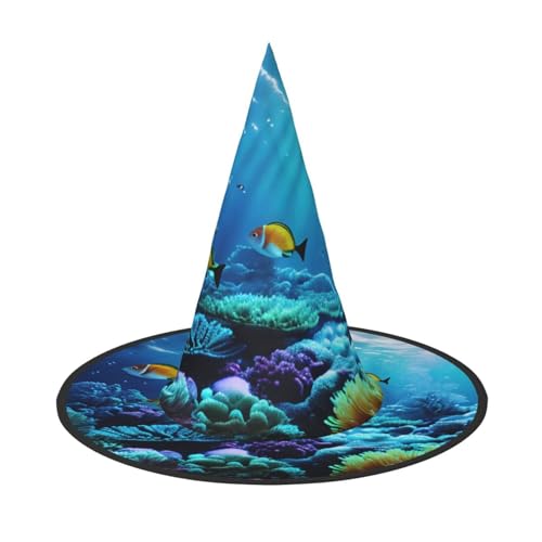Yyoretp Ruhiger Unterwasserlandschaft Druck Halloween Kostüm Hexenhut Erwachsene Karneval Cosplay Party Kostüm Zubehör Yyoretp Ruhiger Unterwasserlandschaft Druck Halloween Kostüm Hexenhut Erwachsene Karneval Cosplay Party Kostüm Zubehör von Yyoretp