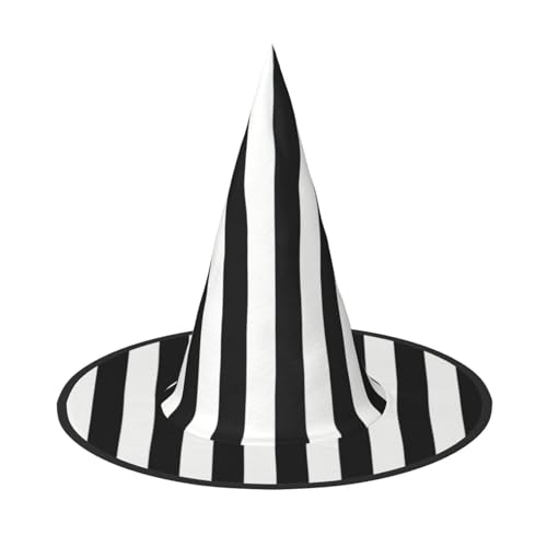 Yyoretp Schwarz-weiße Streifen Druck Halloween Kostüm Hexenhut Erwachsene Karneval Cosplay Party Kostüm Zubehör Yyoretp Schwarz-weiße Streifen Druck Halloween Kostüm Hexenhut Erwachsene Karneval Cosplay Party Kostüm Zubehör von Yyoretp