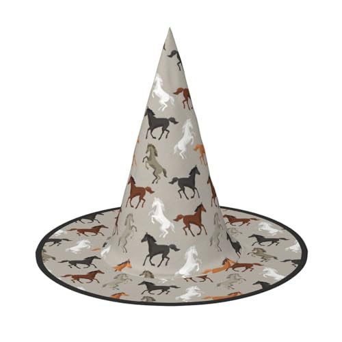 Yyoretp Süßes Pferde-Druck, Halloween-Kostüm, Hexenhut, Erwachsene, Karneval, Cosplay, Party, Kostümzubehör Yyoretp Süßes Pferde-Druck, Halloween-Kostüm, Hexenhut, Erwachsene, Karneval, Cosplay, Party, Kostümzubehör von Yyoretp