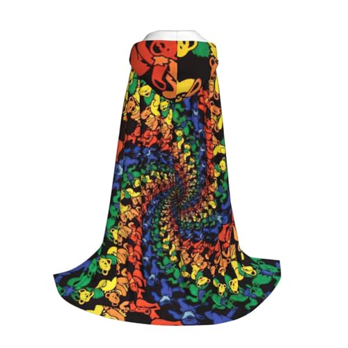 Yyoretp Umhang mit Kapuze für Kinder mit Bär, tanzend, Batikdruck, für Halloween, Weihnachten, Cosplay, Kapuzenumhang Yyoretp Umhang mit Kapuze für Kinder mit Bär, tanzend, Batikdruck, für Halloween, Weihnachten, Cosplay, Kapuzenumhang von Yyoretp