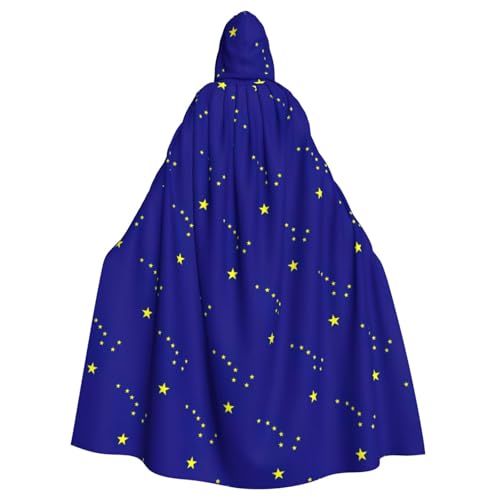 Yyoretp Uni-Bademantel, Umhang für Erwachsene, Alaska, Staatsflagge, Druck, Kapuzenumhang für Halloween, Tod, Vampir, Cosplay-Kostüme Yyoretp Uni-Bademantel, Umhang für Erwachsene, Alaska, Staatsflagge, Druck, Kapuzenumhang für Halloween, Tod, Vampir, Cosplay-Kostüme von Yyoretp