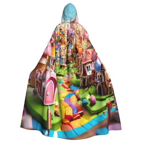 Yyoretp Uni-Bademantel, Umhang für Erwachsene, Süßigkeitenland-Druck, Kapuzenumhang für Halloween, Tod, Vampir, Cosplay-Kostüme Yyoretp Uni-Bademantel, Umhang für Erwachsene, Süßigkeitenland-Druck, Kapuzenumhang für Halloween, Tod, Vampir, Cosplay-Kostüme von Yyoretp