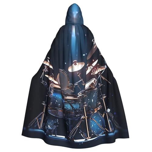 Yyoretp Uni-Bademantel, Umhang für Erwachsene, cooles Schlagzeug-Set, Druck, Kapuzenumhang für Halloween, Tod, Vampir, Cosplay-Kostüme Yyoretp Uni-Bademantel, Umhang für Erwachsene, cooles Schlagzeug-Set, Druck, Kapuzenumhang für Halloween, Tod, Vampir, Cosplay-Kostüme von Yyoretp