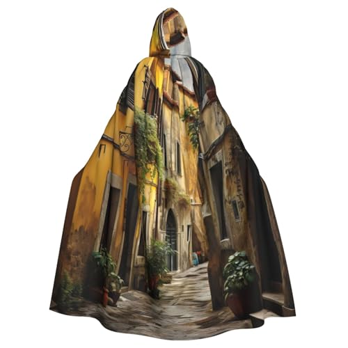 Yyoretp Uni-Bademantel, Umhang für Erwachsene, italienischer alter Straßendruck, Kapuzenumhang für Halloween, Tod, Vampir, Cosplay-Kostüme Yyoretp Uni-Bademantel, Umhang für Erwachsene, italienischer alter Straßendruck, Kapuzenumhang für Halloween, Tod, Vampir, Cosplay-Kostüme von Yyoretp