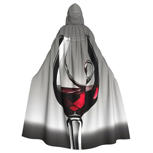 Yyoretp Uni-Bademantel, Umhang mit Weinglas-Druck, Kapuzenumhang für Halloween, Tod, Vampir, Cosplay-Kostüme Yyoretp Uni-Bademantel, Umhang mit Weinglas-Druck, Kapuzenumhang für Halloween, Tod, Vampir, Cosplay-Kostüme von Yyoretp