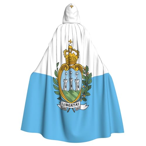 Yyoretp Uni-Bademantel, Umhang mit der Flagge von San Marino, mit Kapuze, für Halloween, Tod, Vampir, Cosplay-Kostüme Yyoretp Uni-Bademantel, Umhang mit der Flagge von San Marino, mit Kapuze, für Halloween, Tod, Vampir, Cosplay-Kostüme von Yyoretp