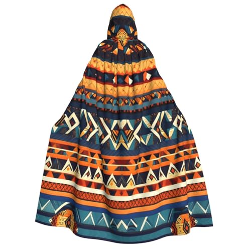 Yyoretp Unisex Afrikanische Nationalmuster Druck Erwachsene Kapuzenumhang Robe Umhang Umhang für Halloween Cosplay Tod Vampir Kostüme von Yyoretp