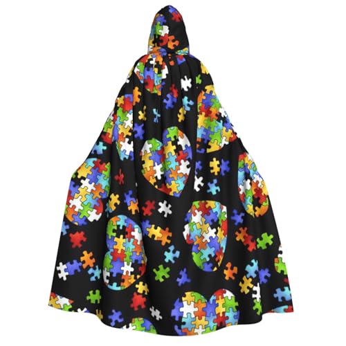 Yyoretp Unisex Autismus-Bewusstseinspuzzleteile, Herz-Druck, Erwachsenen-Kapuzenumhang, Umhang für Halloween, Cosplay, Tod, Vampir-Kostüme Yyoretp Unisex Autismus-Bewusstseinspuzzleteile, Herz-Druck, Erwachsenen-Kapuzenumhang, Umhang für Halloween, Cosplay, Tod, Vampir-Kostüme von Yyoretp