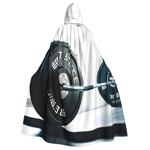 Yyoretp Unisex Bademäntel, Umhang für Erwachsene, Gewichtheben, Sport, Druck, Kapuzenumhang für Halloween, Tod, Vampir, Cosplay-Kostüme von Yyoretp