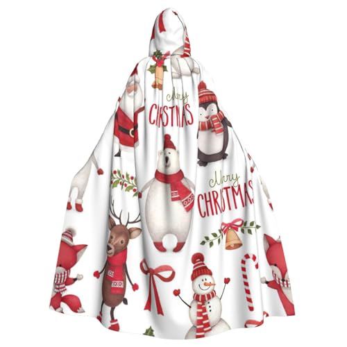 Yyoretp Unisex Bademäntel, Umhang für Erwachsene, Weihnachtsmann-Druck, Kapuzenumhang für Halloween, Tod, Vampir, Cosplay-Kostüme Yyoretp Unisex Bademäntel, Umhang für Erwachsene, Weihnachtsmann-Druck, Kapuzenumhang für Halloween, Tod, Vampir, Cosplay-Kostüme von Yyoretp
