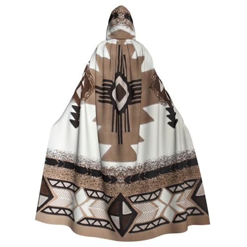 Yyoretp Unisex Bademäntel, Umhang mit Kapuze für Erwachsene, Indianer-Druck, für Halloween, Tod, Vampir, Cosplay-Kostüme von Yyoretp