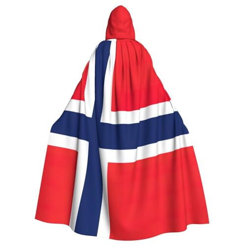 Yyoretp Unisex Bademäntel, Umhang mit norwegischer Flagge, bedruckt, Kapuzenumhang für Halloween, Tod, Vampir, Cosplay-Kostüme Yyoretp Unisex Bademäntel, Umhang mit norwegischer Flagge, bedruckt, Kapuzenumhang für Halloween, Tod, Vampir, Cosplay-Kostüme von Yyoretp