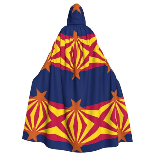 Yyoretp Unisex-Bademantel, Umhang für Erwachsene, Arizona, Staatsflagge, Druck, Kapuzenumhang für Halloween, Tod, Vampir, Cosplay-Kostüme von Yyoretp