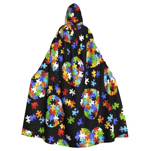 Yyoretp Unisex-Bademantel, Umhang für Erwachsene, Autismus-Bewusstsein, Puzzleteile, Herzdruck, Kapuzenumhang für Halloween, Tod, Vampir, Cosplay-Kostüme Yyoretp Unisex-Bademantel, Umhang für Erwachsene, Autismus-Bewusstsein, Puzzleteile, Herzdruck, Kapuzenumhang für Halloween, Tod, Vampir, Cosplay-Kostüme von Yyoretp