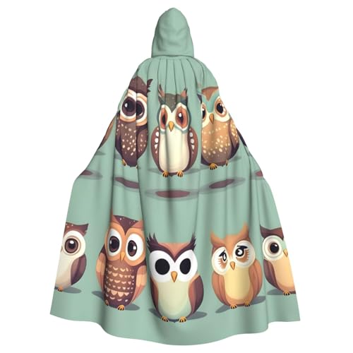 Yyoretp Unisex-Bademantel, Umhang für Erwachsene, Cartoon-Eulen, niedlicher Druck, Kapuzenumhang für Halloween, Tod, Vampir, Cosplay-Kostüme Yyoretp Unisex-Bademantel, Umhang für Erwachsene, Cartoon-Eulen, niedlicher Druck, Kapuzenumhang für Halloween, Tod, Vampir, Cosplay-Kostüme von Yyoretp