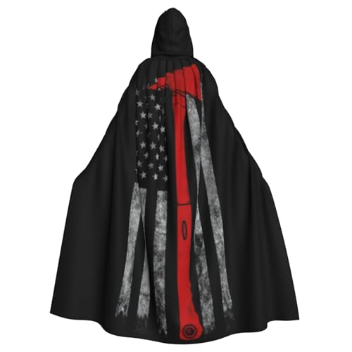 Yyoretp Unisex-Bademantel, Umhang für Erwachsene, Feuerwehrmann, Axt, rote Linie, Flagge, Druck, Kapuzenumhang für Halloween, Tod, Vampir, Cosplay-Kostüme Yyoretp Unisex-Bademantel, Umhang für Erwachsene, Feuerwehrmann, Axt, rote Linie, Flagge, Druck, Kapuzenumhang für Halloween, Tod, Vampir, Cosplay-Kostüme von Yyoretp