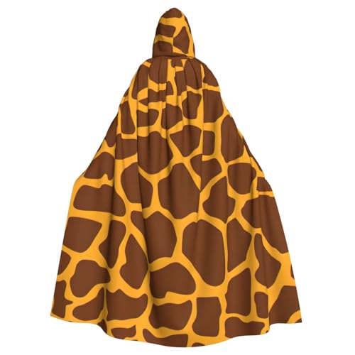 Yyoretp Unisex-Bademantel, Umhang für Erwachsene, Giraffen-Druck, Kapuzenumhang für Halloween, Tod, Vampir, Cosplay-Kostüme von Yyoretp