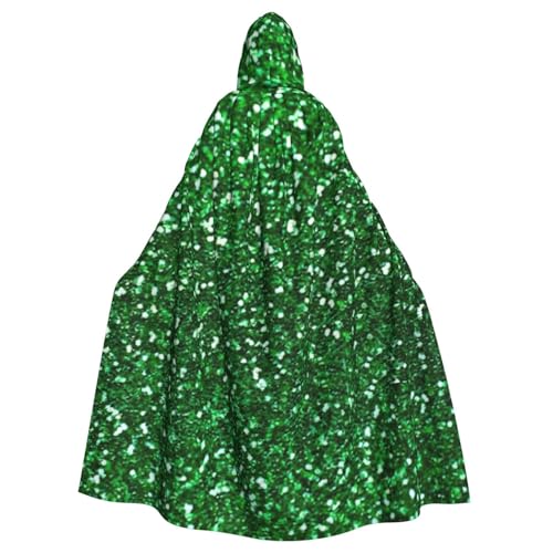 Yyoretp Unisex-Bademantel, Umhang für Erwachsene, Grün, Pailletten, glitzernd, mit Kapuze, für Halloween, Tod, Vampir, Cosplay-Kostüme Yyoretp Unisex-Bademantel, Umhang für Erwachsene, Grün, Pailletten, glitzernd, mit Kapuze, für Halloween, Tod, Vampir, Cosplay-Kostüme von Yyoretp