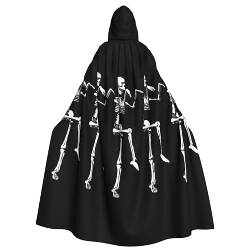 Yyoretp Unisex-Bademantel, Umhang für Erwachsene, Halloween, bewegliches Skelett, Totenkopf-Druck, Kapuzenumhang für Halloween, Tod, Vampir, Cosplay-Kostüme Yyoretp Unisex-Bademantel, Umhang für Erwachsene, Halloween, bewegliches Skelett, Totenkopf-Druck, Kapuzenumhang für Halloween, Tod, Vampir, Cosplay-Kostüme von Yyoretp
