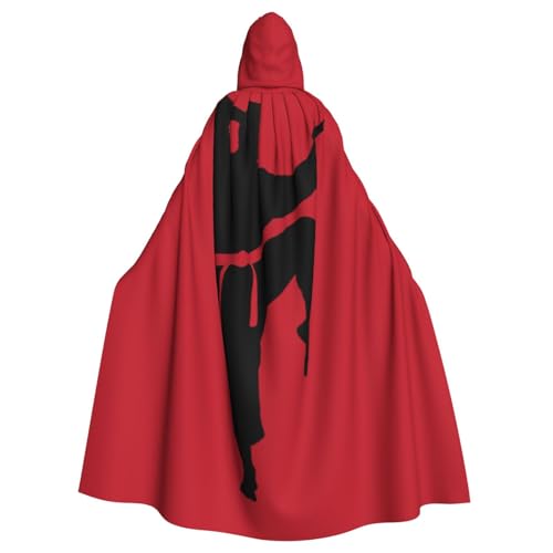 Yyoretp Unisex-Bademantel, Umhang für Erwachsene, Karate, Herren, bedruckt, Kapuzenumhang für Halloween, Tod, Vampir, Cosplay-Kostüme von Yyoretp