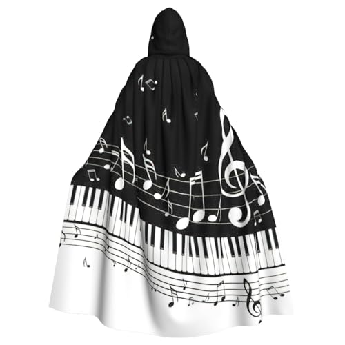 Yyoretp Unisex-Bademantel, Umhang für Erwachsene, Klaviertasten mit Musiknoten-Druck, Kapuzenumhang für Halloween, Tod, Vampir, Cosplay-Kostüme Yyoretp Unisex-Bademantel, Umhang für Erwachsene, Klaviertasten mit Musiknoten-Druck, Kapuzenumhang für Halloween, Tod, Vampir, Cosplay-Kostüme von Yyoretp