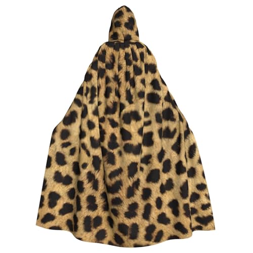 Yyoretp Unisex-Bademantel, Umhang für Erwachsene, Leopardenmuster, Kapuzenumhang für Halloween, Tod, Vampir, Cosplay-Kostüme von Yyoretp