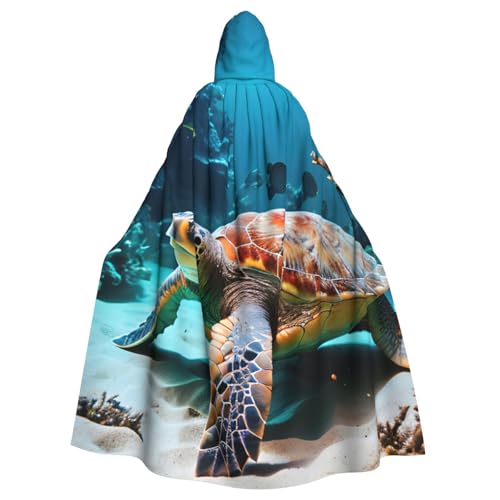 Yyoretp Unisex-Bademantel, Umhang für Erwachsene, Meeresschildkröten-Druck, Kapuzenumhang für Halloween, Tod, Vampir, Cosplay-Kostüme Yyoretp Unisex-Bademantel, Umhang für Erwachsene, Meeresschildkröten-Druck, Kapuzenumhang für Halloween, Tod, Vampir, Cosplay-Kostüme von Yyoretp