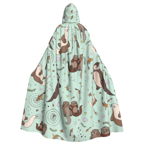 Yyoretp Unisex-Bademantel, Umhang für Erwachsene, Otter-Druck, Kapuzenumhang für Halloween, Tod, Vampir, Cosplay-Kostüme Yyoretp Unisex-Bademantel, Umhang für Erwachsene, Otter-Druck, Kapuzenumhang für Halloween, Tod, Vampir, Cosplay-Kostüme von Yyoretp