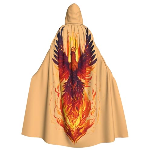 Yyoretp Unisex-Bademantel, Umhang für Erwachsene, Phönix-Druck, Kapuzenumhang für Halloween, Tod, Vampir, Cosplay-Kostüme von Yyoretp