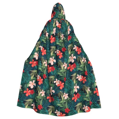 Yyoretp Unisex-Bademantel, Umhang für Erwachsene, Sommer, hawaiianischer Druck, Kapuzenumhang für Halloween, Tod, Vampir, Cosplay-Kostüme von Yyoretp